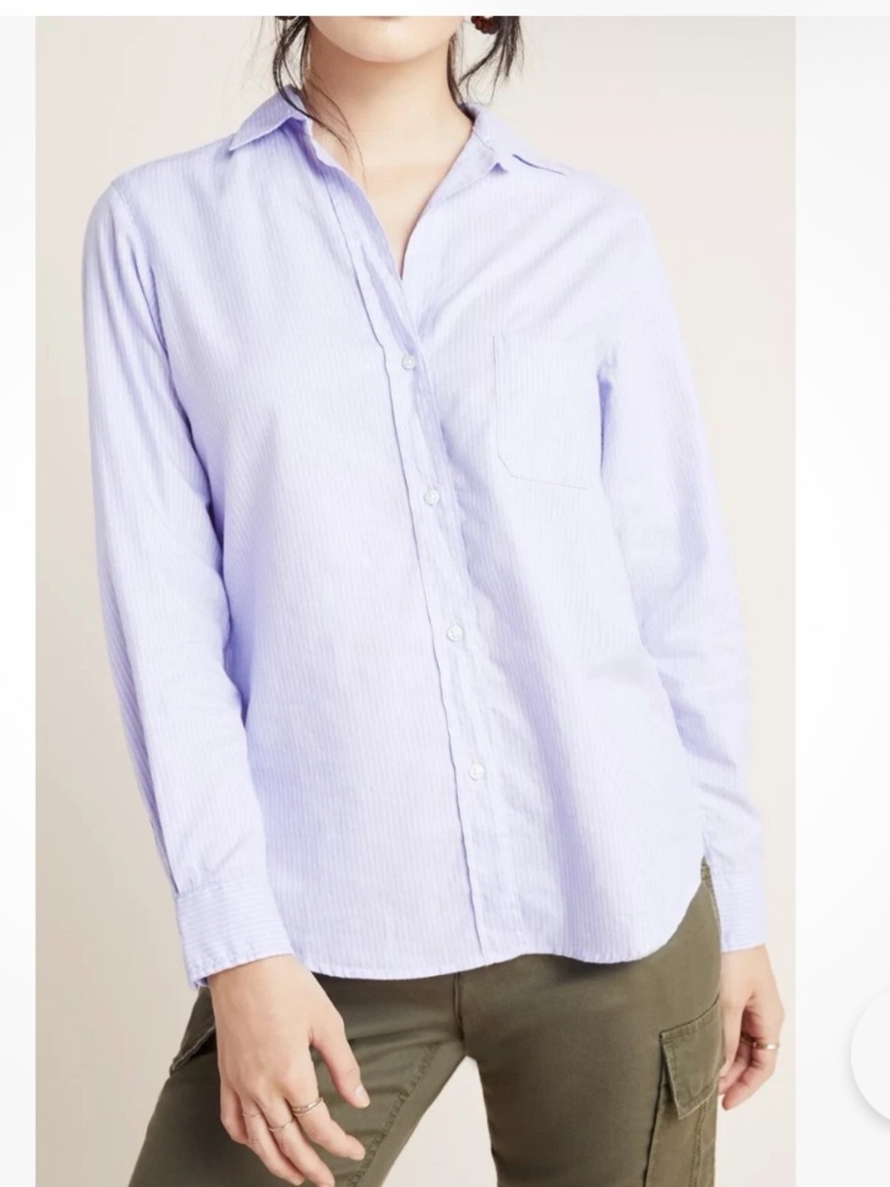 Grayson The Hero Striped Button-Down Shirt in Light Purple/Blue